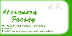 alexandra pacsay business card